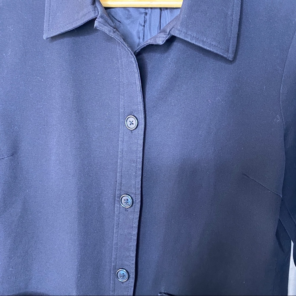 Gap Stretch Button Down Black Cotton Jacket 12 - image 3